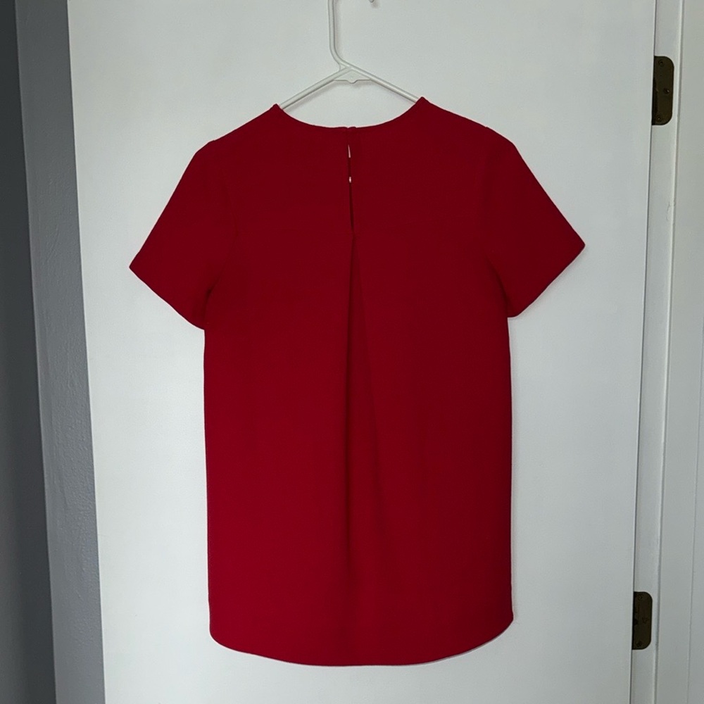 Madewell Short Sleeve Blouse Red XSmall - Picture 2 of 4